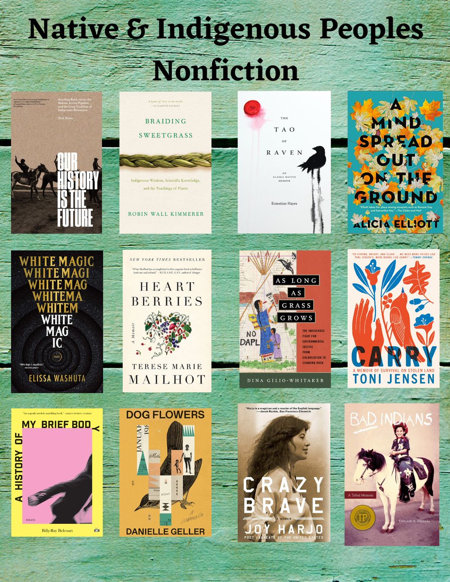KirkwoodLib's tweet image. November is #NativeAmericanHeritageMonth, and KPL has many different non-fiction titles by native and indigenous authors! Check out these suggestions, or stop in and ask one our friendly librarians for more recommendations.
#nativeauthors #readingrecs #booksuggestions