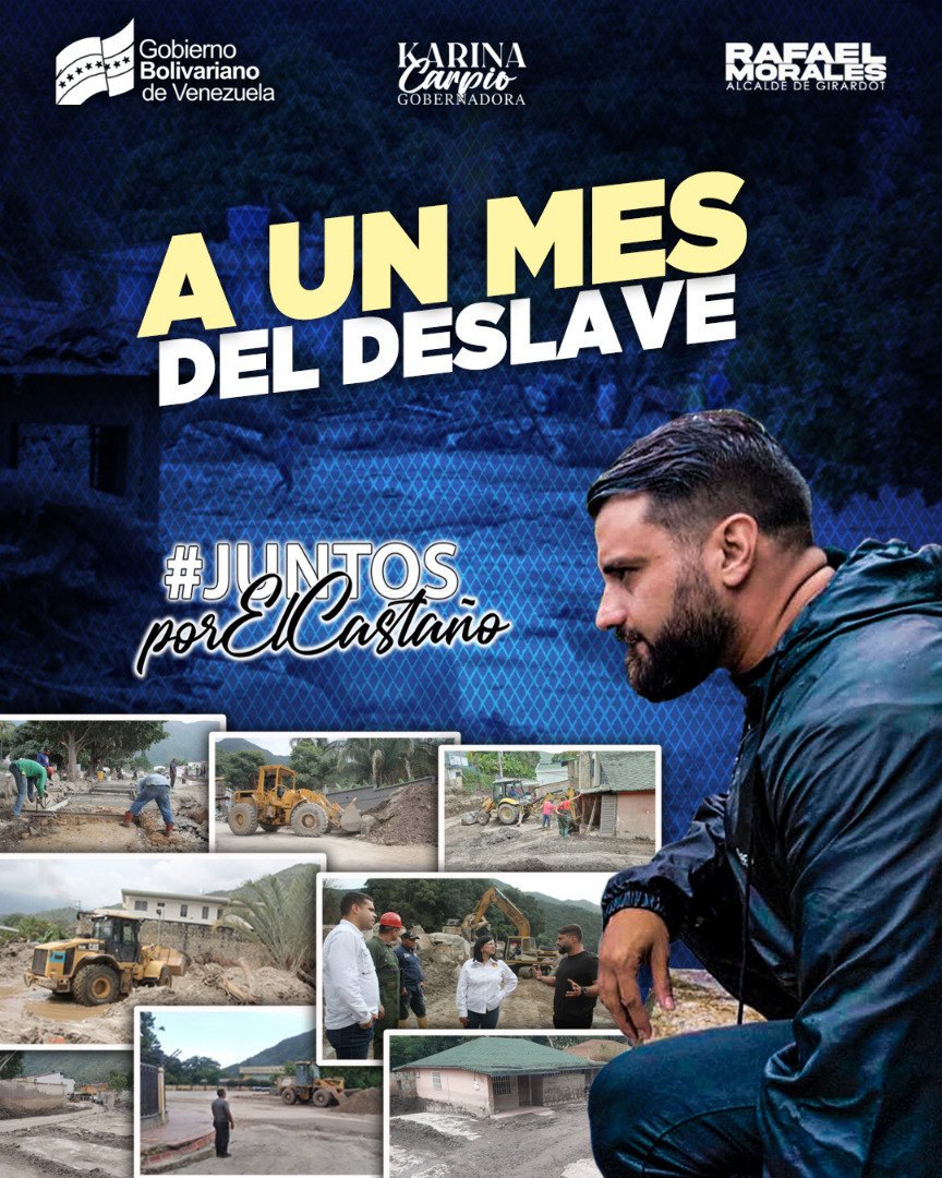 #UnMesUnidosPorElCastaño continúa los grandes esfuerzos para la reconstrucción de los sectores afectados por este evento natural. El Alc. <a href="/RafaelMaracay21/">Rafael Morales</a> junto a la Gob. <a href="/Soykarinacarpio/">Karina Carpio</a> y Autoridad Única <a href="/febrescabello99/">GD. César Febres Cabello</a> han asumido está tarea con compromiso y trabajo