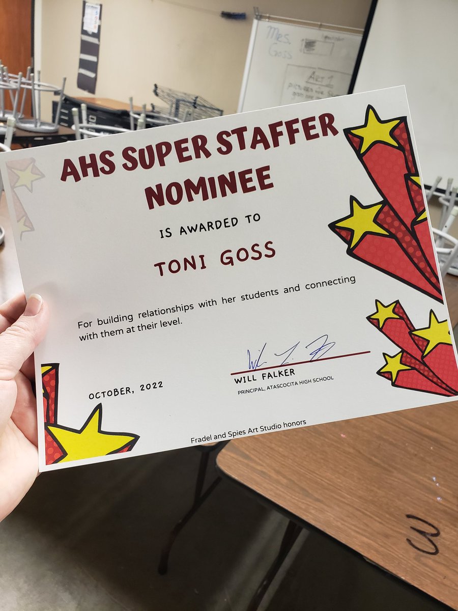 Hey! Guess who was nominated for Super Staffer?  Nice!