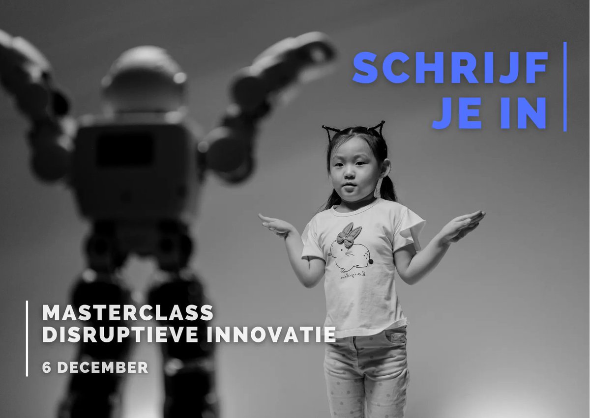 Hanno Littink geeft op 6 december een masterclass disruptieve innovatie in Doetinchem: innovatie waarbij een kleiner bedrijf er met minder resources en een simpeler product voor een andere doelgroep er in slaagt de gevestigde ondernemingen uit te dagen. rctgelderland.nl/evenementen/6-…