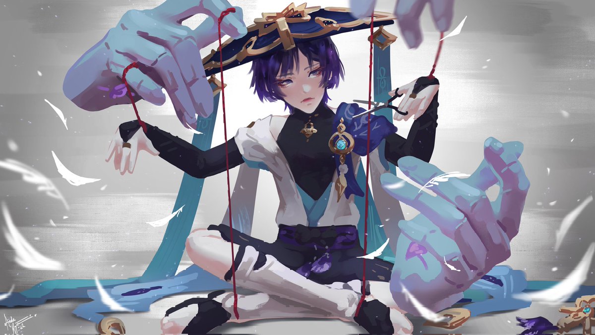 aadakym's tweet photo. Scaramouche / Wanderer - Genshin Impact fanart #wanderer #scaramouche https://t.co/7fI0ZKqKYR