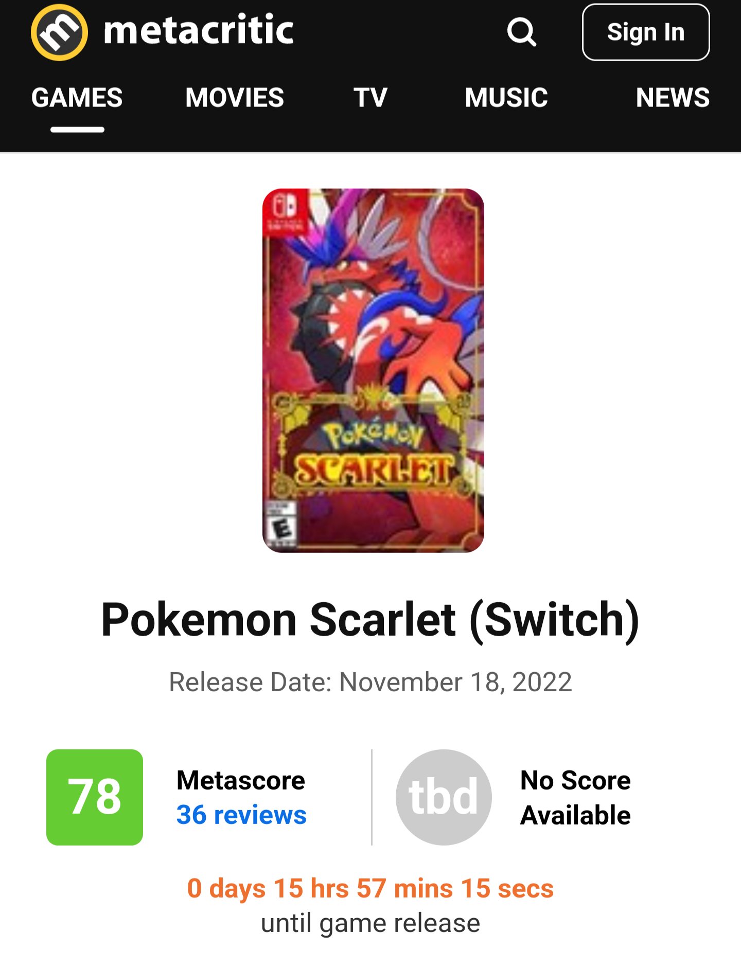 Pokémon Scarlet & Violet tem pior nota da série no Metacritic