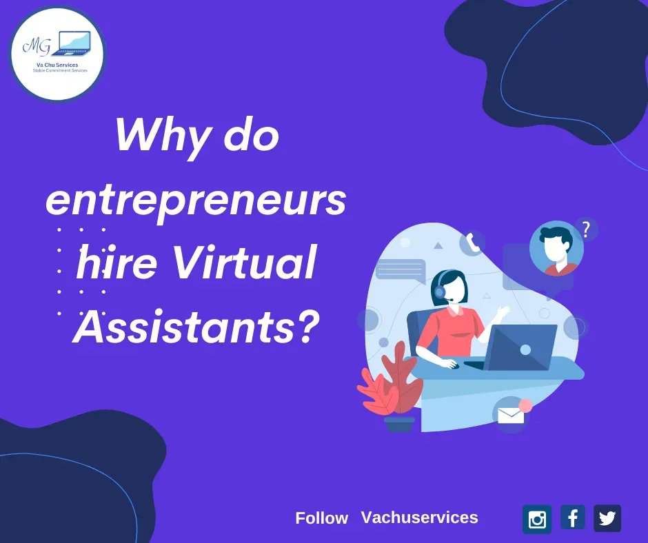vachuservices's tweet photo. They should employ a virtual assistant so they can concentrate on their family, business strategy, and develop stronger bonds with their customers or clients.  💡✨
Learn more 👉 https://t.co/rMu9yvbVZy 

Follow 💡 https://t.co/BYq7olaguu  ✨

#vasolution https://t.co/3Qob1CCUpm