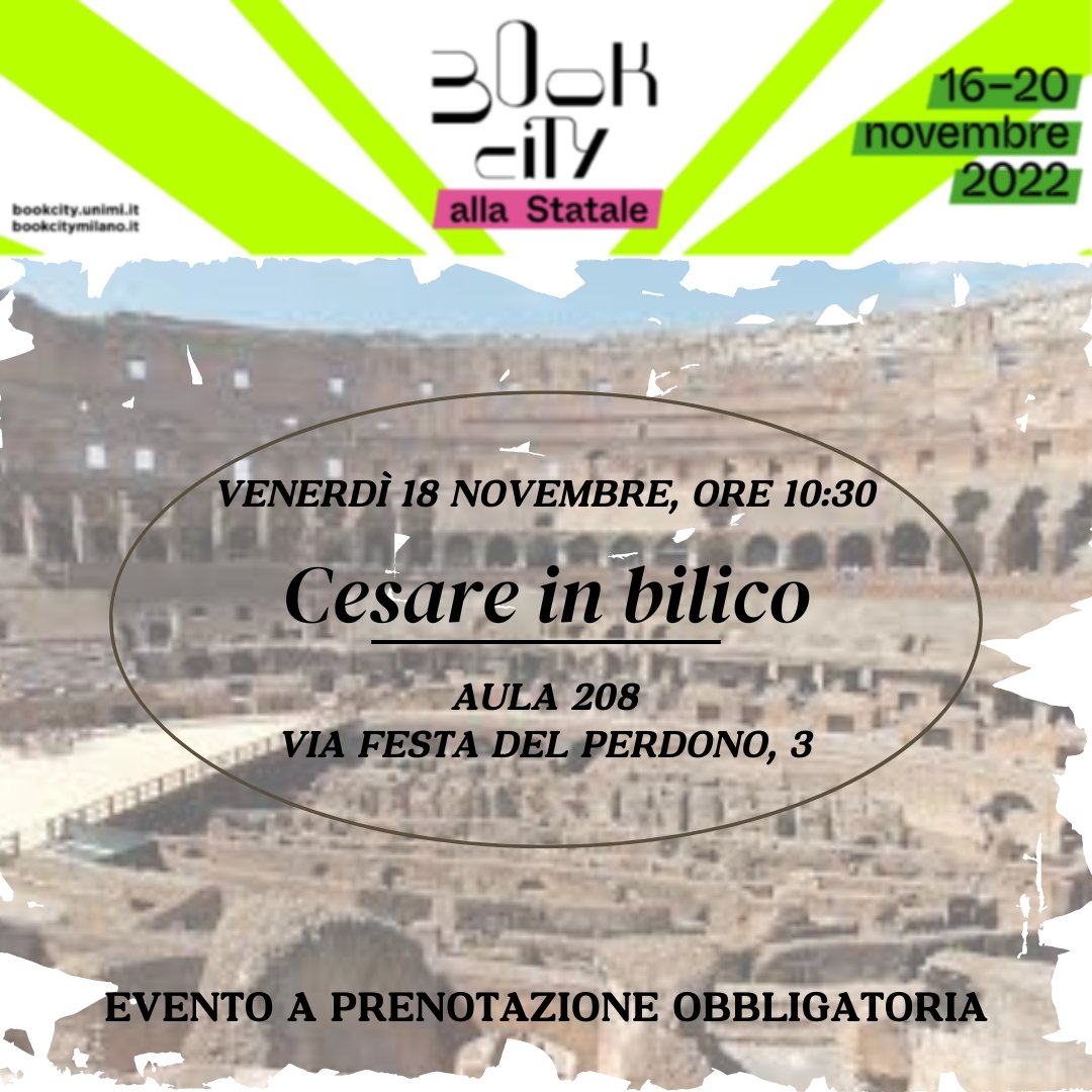 Dir_Priv_Unimi's tweet photo. In occasione del programma @BOOKCITYMILANO   2022, il 18 novembre avrà luogo il convegno ❞𝑪𝒆𝒔𝒂𝒓𝒆 𝒊𝒏 𝒃𝒊𝒍𝒊𝒄𝒐❞, organizzato dalle prof.sse #LauraPepe e #FrancescaPulitanò

Evento a prenotazione obbligatoria! 

Per info e iscrizioni: https://t.co/zxbGVqwtuF https://t.co/4Czyvj6qgP