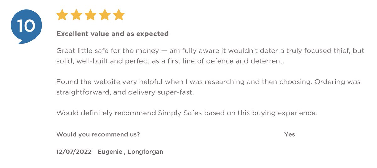 Continually aiming to provide excellent customer service!