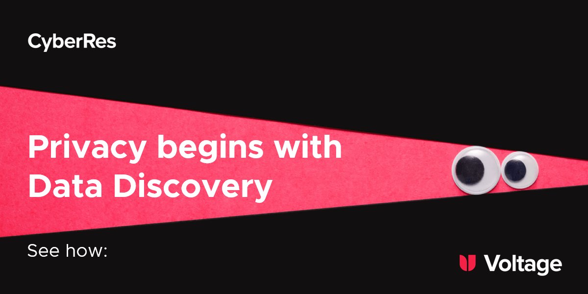 Privacy begins with Data Discovery.

👉 See how Voltage can help with @MicroFocusSec's new #DataPrivacy Compliance Hub: 
#DataProtection #DataSecurity #CyberResilience #TeamMicroFocus bit.ly/3EFENWD