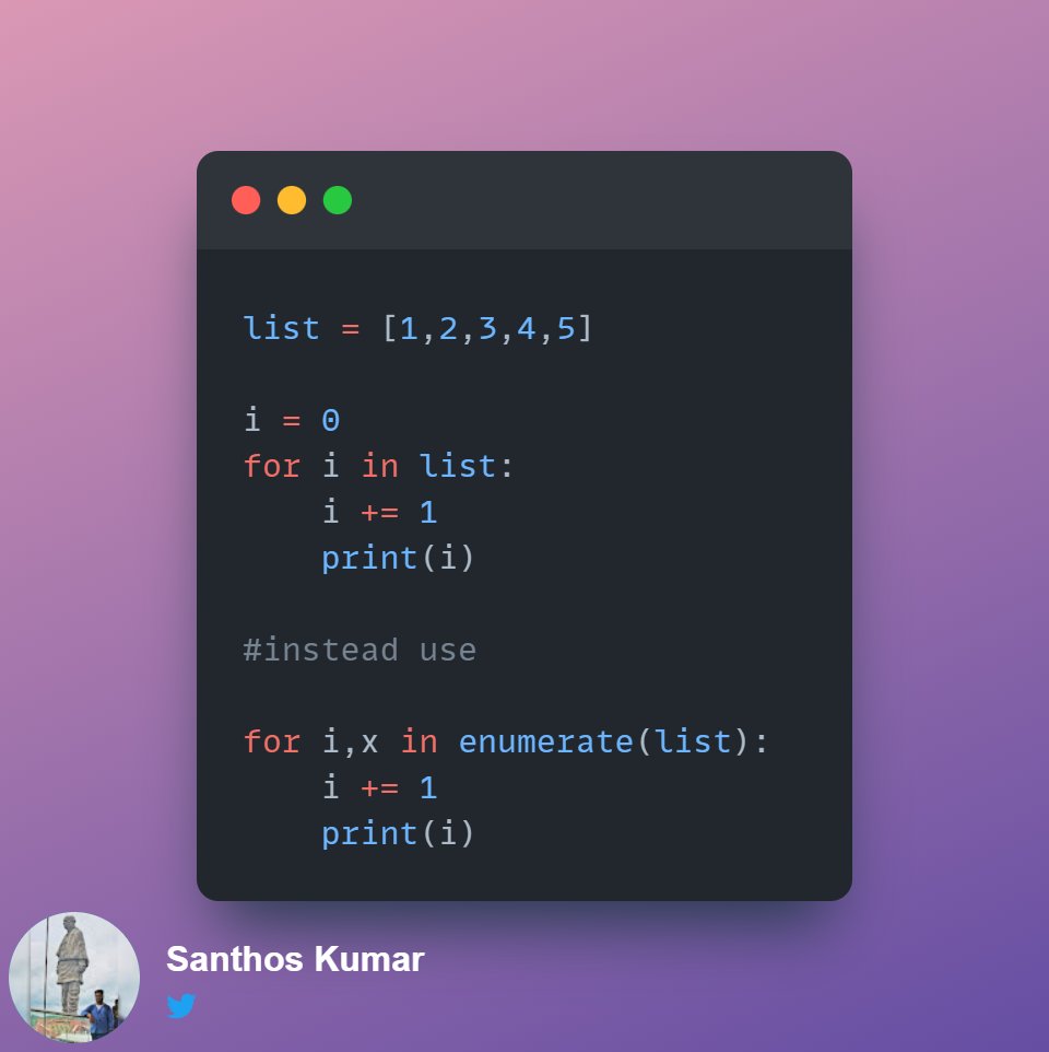 Top 5 must-know Python shortcuts : - Thread from Santhosh Kumar ...