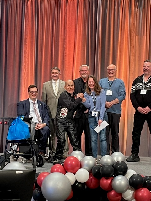 InclusionCA's tweet photo. Congratulations to @ARCHDisability 's own Kerri Joffe for receiving the @BCANDS1 Indigenous Partnership Award. Well deserved Kerri! https://t.co/9aPl3aHajE