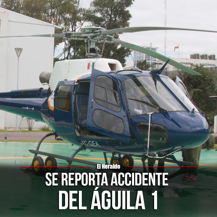 #ÚltimaHora 
Se reporta accidente con el helicóptero de la SSPE, 'Aguila-1', en una zona cercana al Hospital General No. 3 del IMSS, en territorio de Jesús María. Autoridades de los tres niveles de gobierno trabajan en la zona y en breve se emitirá información oficial.
