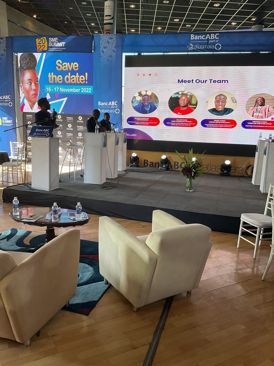 BancabcZW's tweet photo. Tanatswa Mukwacha pitching his idea ๐ก, @collabomezw an open-source platform for creatives to provide a streamlined solution for collaborative work.
#BancABCSMESummit2022
#PoweringNextGen
#ATeam๐ https://t.co/XkjvXM7cpB