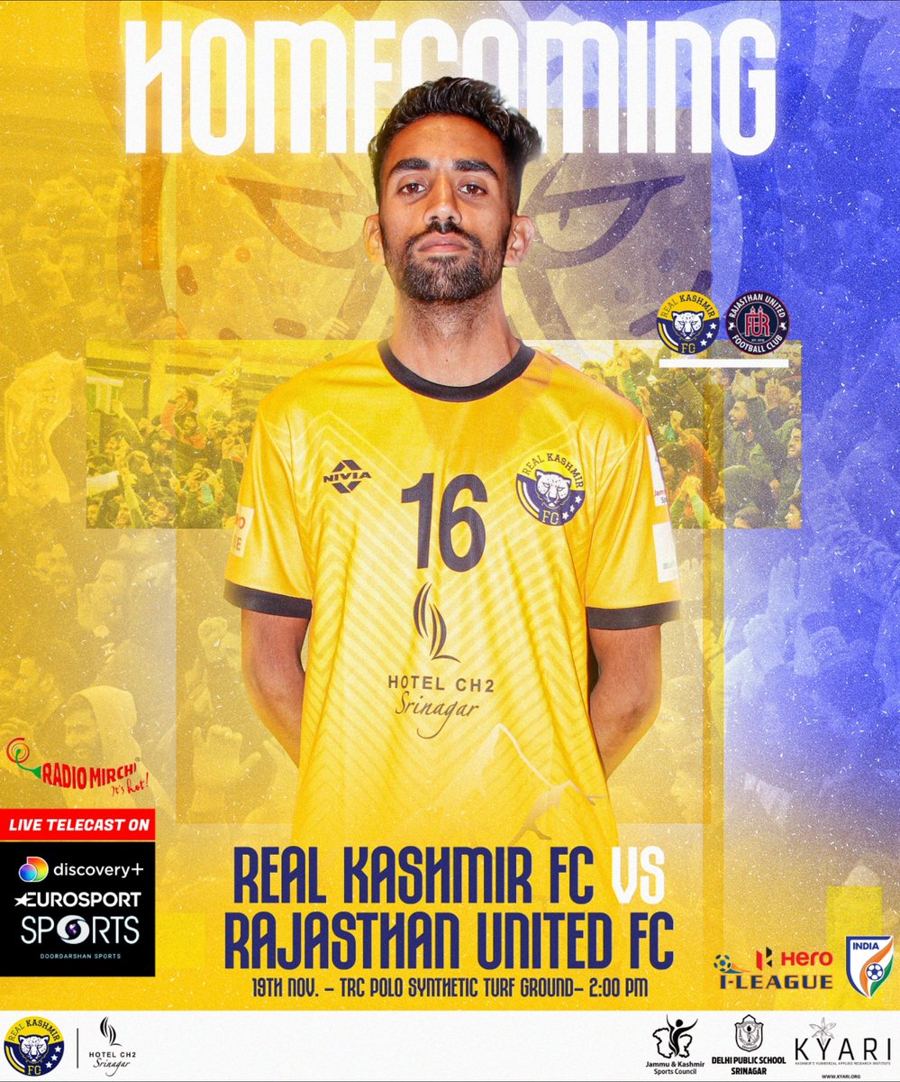 The wait is over as RKFC is set to play first home game against Rajasthan United F.C on November 19 at Synthetic Turf TRC. #OfficeOfLGJandK #nuzhatjehangir #ianuragthakur #TomarSps #RobinRaina_RRF #SnowLeopards #Pixstory