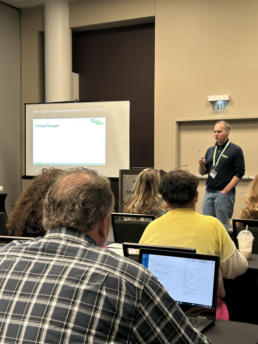 Great session from <a href="/mr_GetMoreMath/">Josh Britton</a> today at <a href="/SCmathteachers/">SCCTM</a>! Loved hearing about mixed review and cumulative assessment with GMM! #scctm2022 #mathwithihme #getmoremath