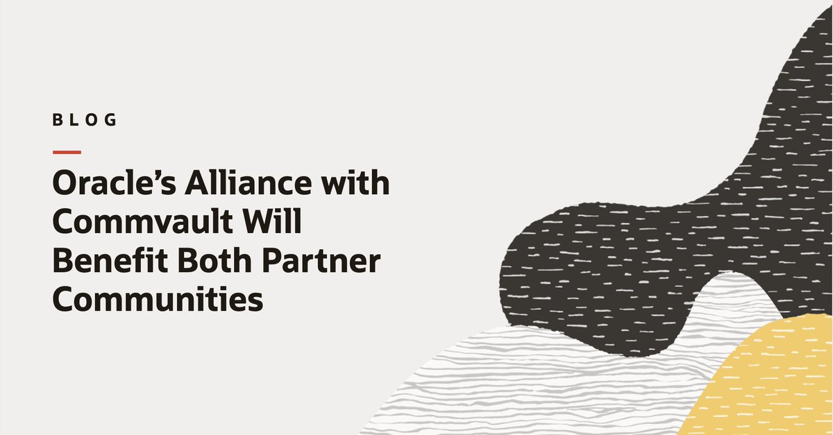 OracleCloud's tweet photo. Our partnership with @Commvault bolsters synergies across alliances by empowering customers with a unique solution to guard against data loss, data corruption, and data theft. https://t.co/eNvEig7t7Q https://t.co/08g8XlHIpH