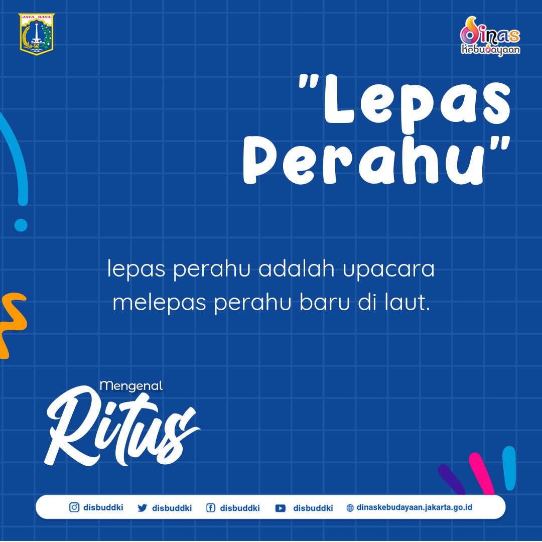 disbuddki's tweet photo. Halo sobat budaya, ada yang tahu apa itu lepas perahu?
Lepas perahu adalah kegiatan upacara melepas perahu baru yang dimana diyakini agar perahu yang baru dibuat awet dan kuat.
Kalo ditempat kamu apa nama lain dari lepas perahu?
#DisbudDKI
#Ritus
#PPKDProvinsiDKIJakarta https://t.co/iNHYv6v11o