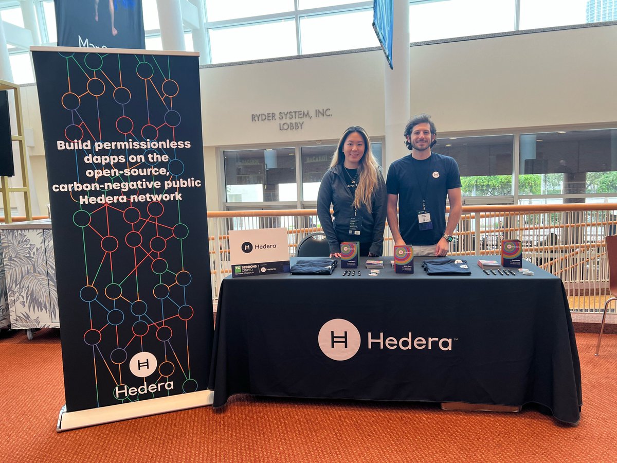 🔥Proud to be sponsoring @TechCrunch Sessions: #Crypto 2022 in Miami!  👋Come have a chat at our booth by the auditorium for some #Hedera swag &  to learn more about building #dApps on