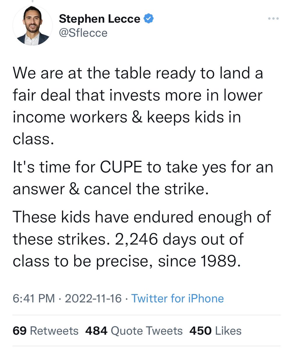 What a clown!

Some math to consider… 

A school year is 194 days. 

According to the MOE, this means that kids would have been out for over a decade of strikes. 

#Ontario, does this make any sense to you?

Liar, liar, jeggings on fire! #CUPE #onted