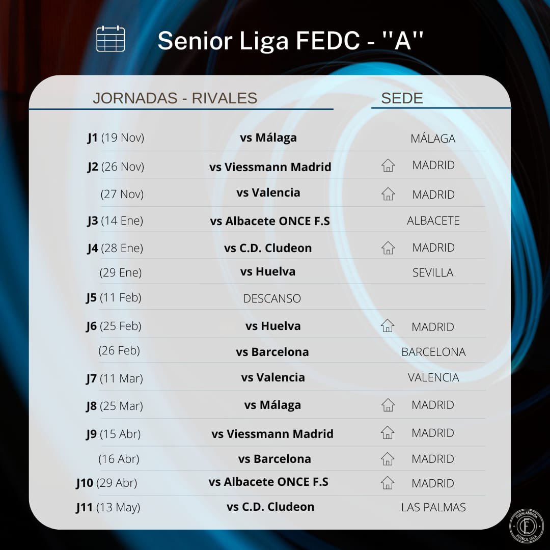 Calendario temporada 22/23