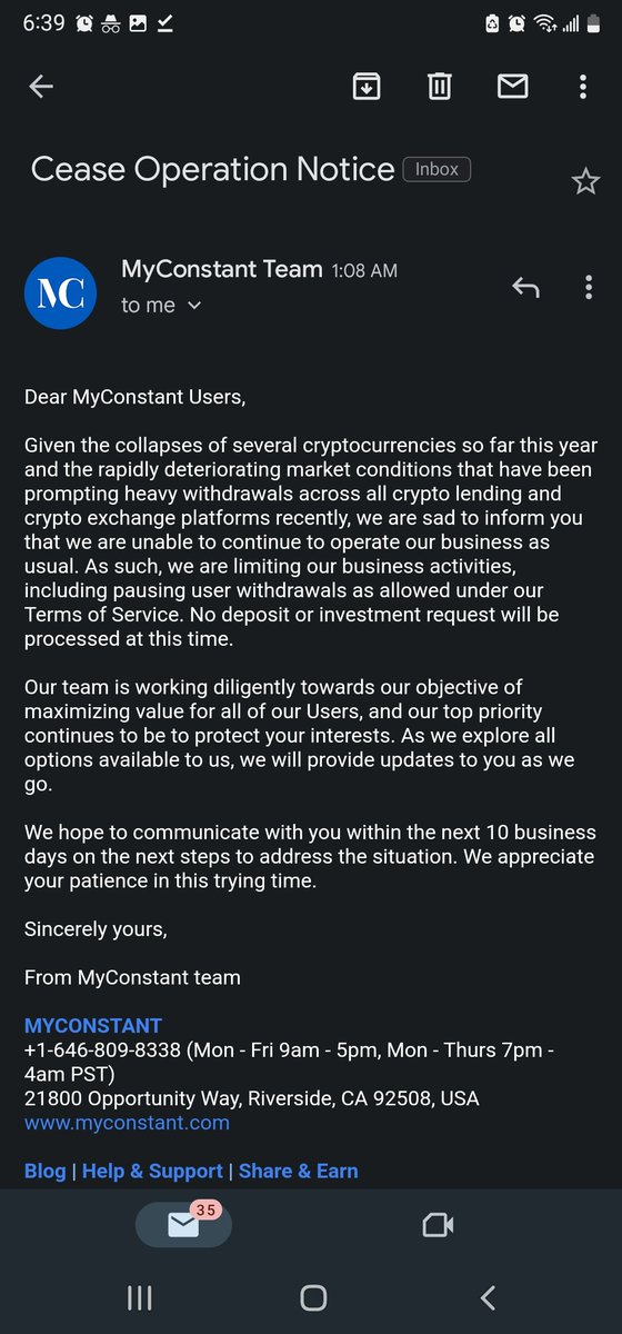 Myconstanthelp's tweet photo. Myconstant has scrubbed all support channels. I am not affiliated with MyConstant other than I use their platform. 

Opening an account to help member communicate during the blackout. 

#MyConstant #supportgroup #myconstantp2p @myconstantp2p #cryptomarket #cryptocurrecy https://t.co/4larSmSnx0