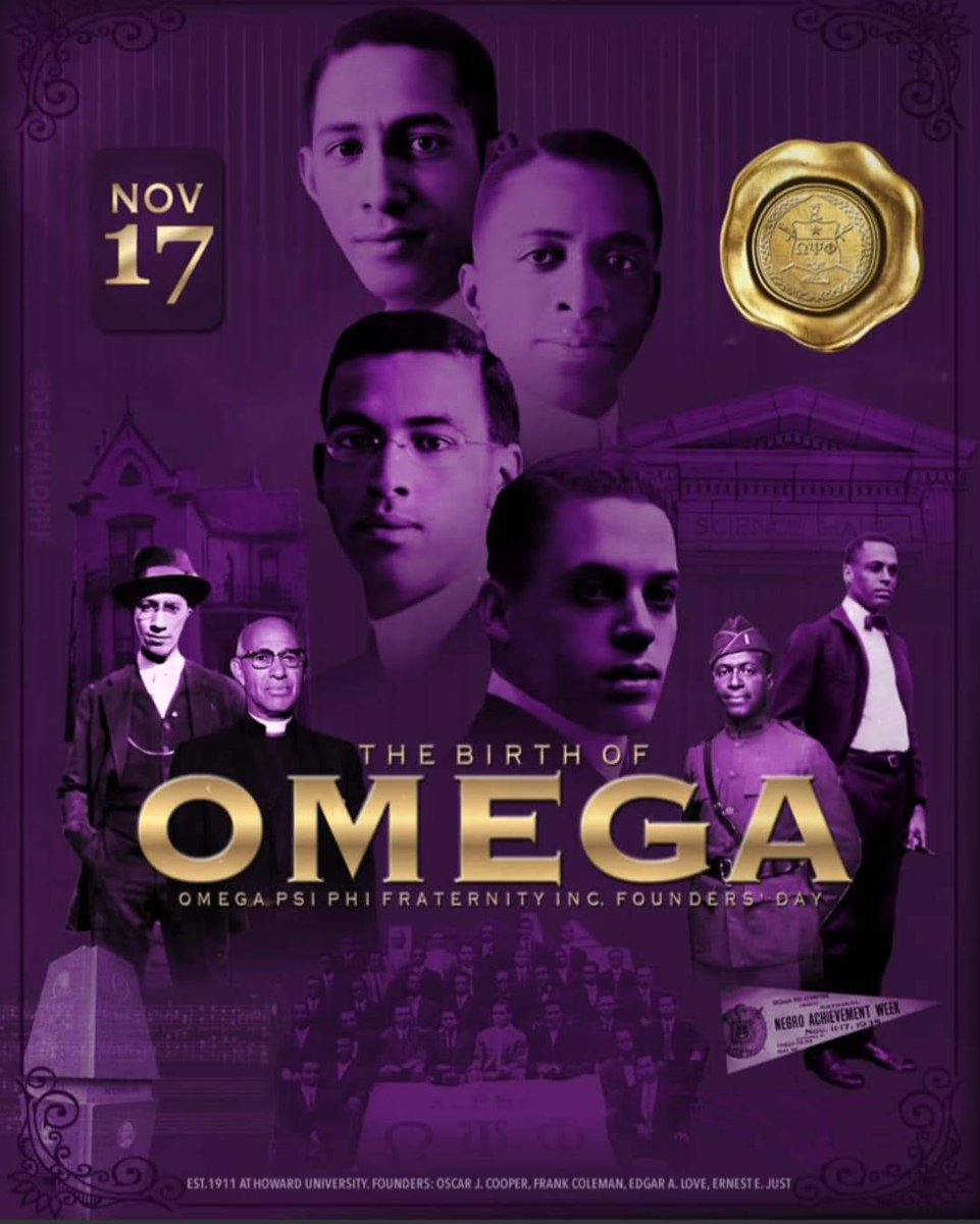 CFColemanJr's tweet photo. Happy 111th Founders Day to my brothers and me, the men of Omega Psi Phi Fraternity, Inc. Chances are your life has been touched by a Que so make sure on today you show us some love! https://t.co/dMsEJpYJDA
