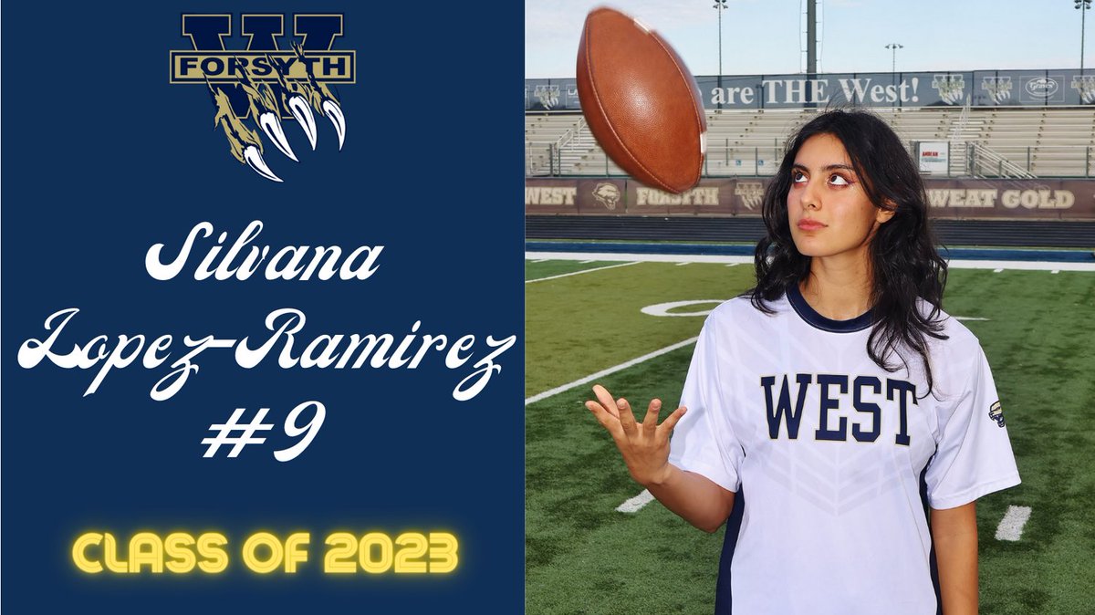 West Forsyth Girls’ Flag Football (@wfhs_flag) on Twitter photo Congratulations to Senior Silvana Lopez-Ramirez! #Flag Family #Classof2023 <a href="/WFHSAD/">Brett Phipps, CMAA</a> @ WFHSAthDept @ WFHS_HS Congratulations to Senior Silvana Lopez-Ramirez! #Flag Family #Classof2023 <a href="/WFHSAD/">Brett Phipps, CMAA</a> @ WFHSAthDept @ WFHS_HS