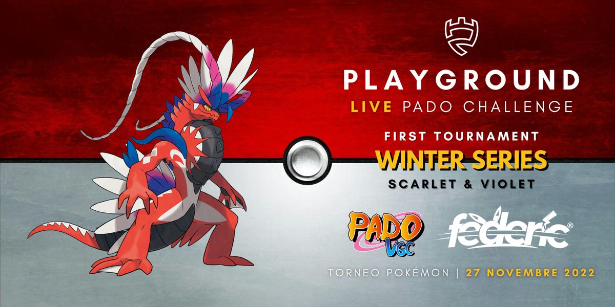 PRIMO TORNEO LIVE IN ITALIA SCARLATTO E VIOLETTO

- ISCRIZIONI APERTE

🌏 Playground Esport Pub - Roma
⏰ Domenica 27 Novembre|Ore 15:00 Inizio Torneo
🎮 VGC Lotta in Doppio (maggiori info sul formato in data 20/11/2022)
📡 Link Iscrizioni: tinyurl.com/pgscarletviolet