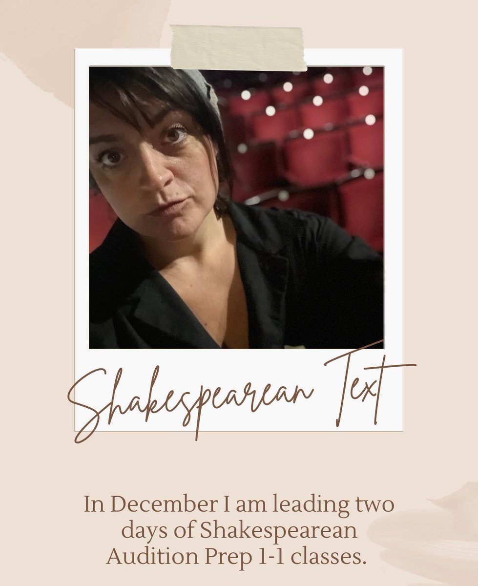 AlexShakespeare's tweet photo. Plz RT In December I am leading a week of online Shakespearean Text/Audition sessions as well as two days in person (SE London). Prepare your classical speech for Drama School Auditions, or hone in on your understanding of your rep. For more detail email admin@actiontotheword.com https://t.co/hkuhDDLogg