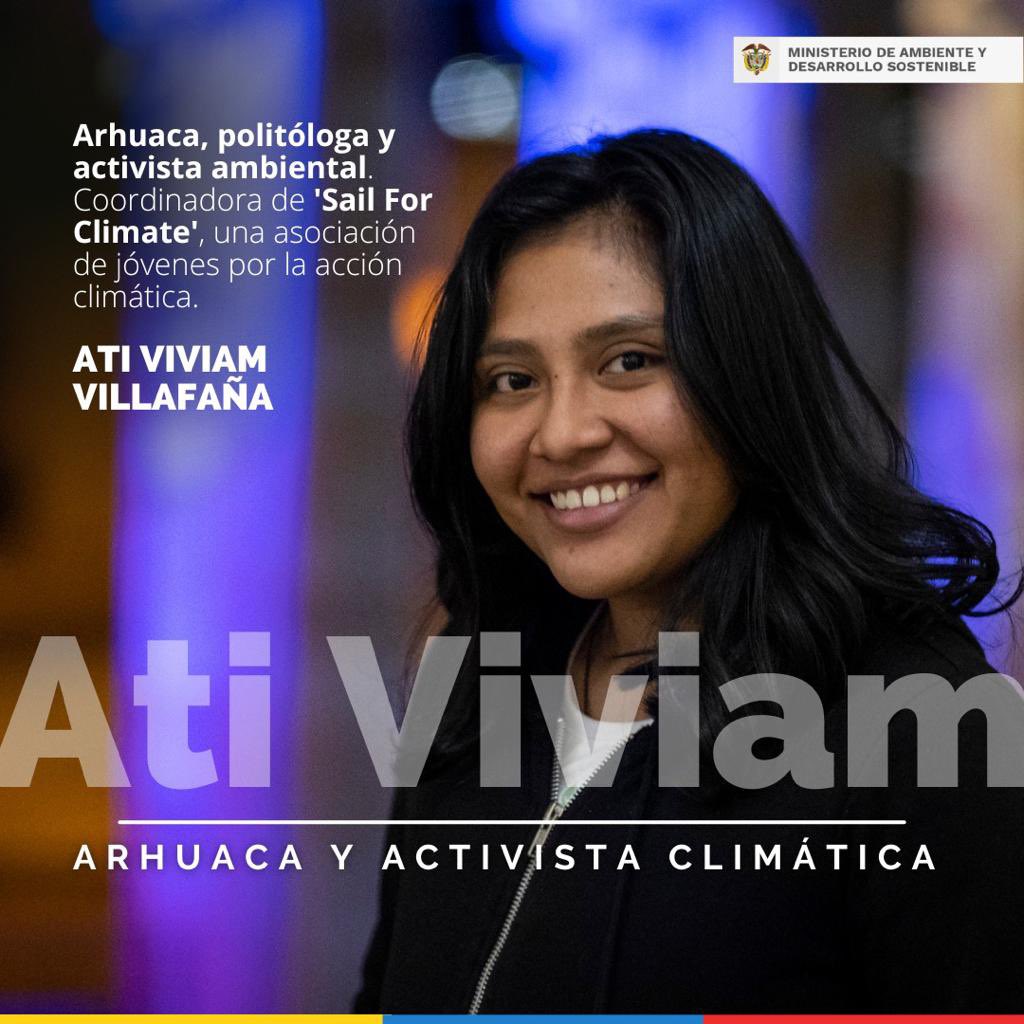 MinAmbiente Colombia (@minambienteco) on Twitter photo A <a href="/GunaguV/">Ati Viviam Villafaña</a> la conocimos apoyando la firma del #AcuerdoDeEscazú. Una joven arhuaca que con conocimiento y fuerza defiende en su día a día los derechos ambientales de la tierra, la biodiversidad y de las comunidades.
Feliz #DíaDelAmbientalistaLatinoamericano A <a href="/GunaguV/">Ati Viviam Villafaña</a> la conocimos apoyando la firma del #AcuerdoDeEscazú. Una joven arhuaca que con conocimiento y fuerza defiende en su día a día los derechos ambientales de la tierra, la biodiversidad y de las comunidades.
Feliz #DíaDelAmbientalistaLatinoamericano