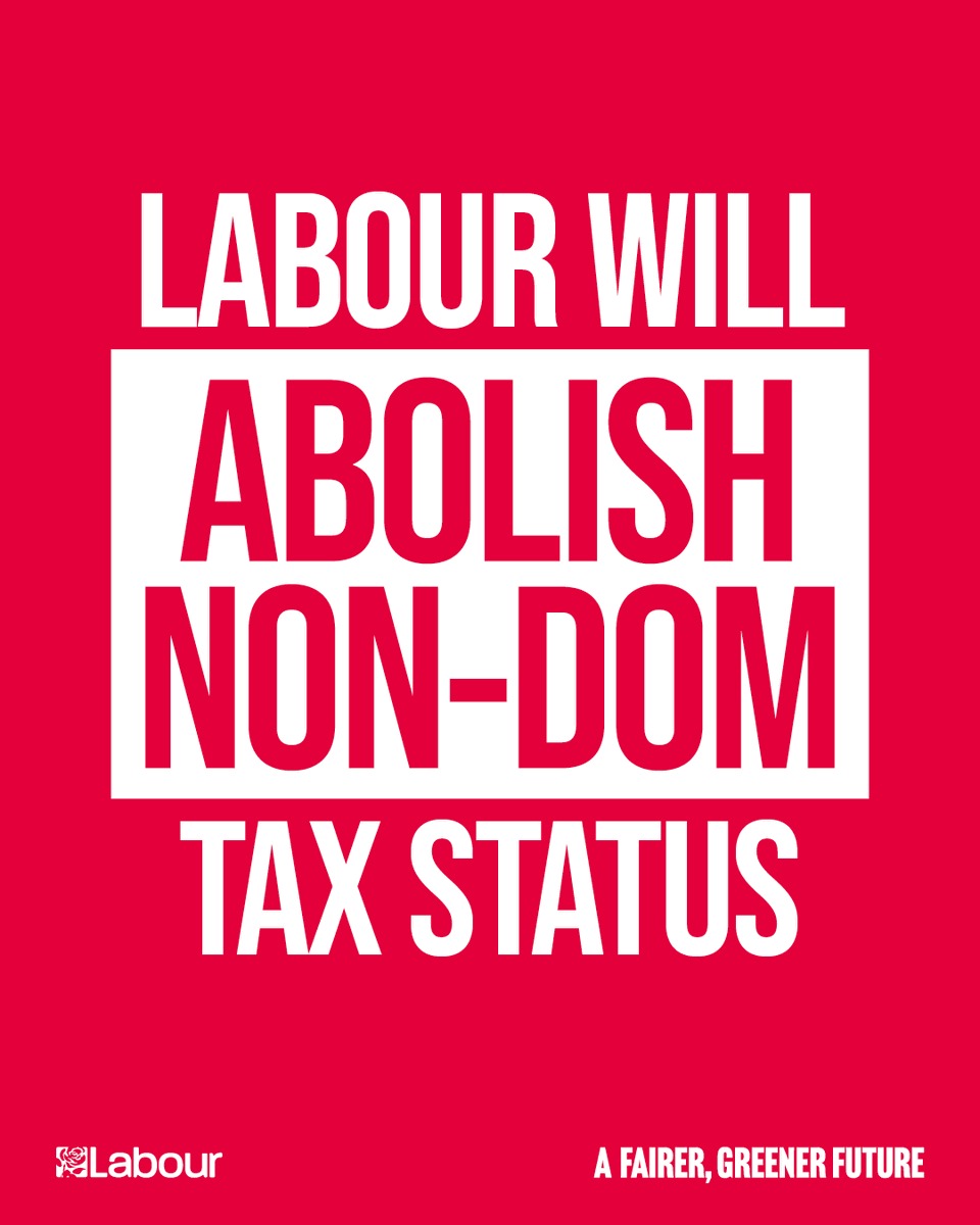 Only Labour has a plan to abolish non-dom status and use the money raised to expand our NHS workforce.