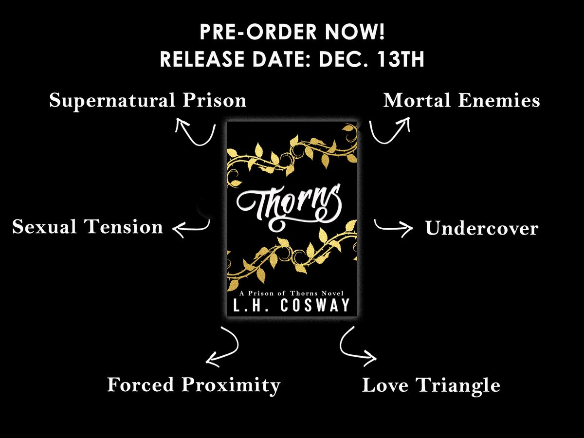 Release date announcement! The 2nd book in my Blood Prophecy Series, Thorns, will be releasing on Dec. 13th. That's less than 4 weeks from today -> geni.us/UUXftgZ