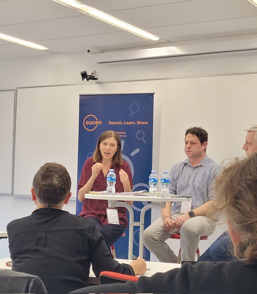 Kristin Sonne from <a href="/eucen/">eucen Network</a> talking about the student perspective in #highered: A stable job and employability not automatically come with a university degree. Higher education is slowly losing relevance for young people.

#twittercampus #autumnseminar2022 #eucen #edchateu