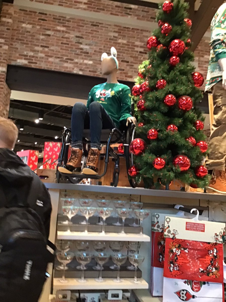 rainbowpossum07's tweet photo. I love that at @WaltDisneyWorld they have wheelchair using mannequins now - including kids! How wonderful! While my disability is not a mobility one, I’m glad that people with mobility disabilities can feel seen. #RepresentationMatters #DisabilityInclusion https://t.co/gb9BQIcT1c