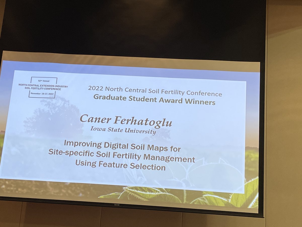 ISU NC Crops (@nciacrops) on Twitter photo Congratulations <a href="/CanerFerhatoglu/">Caner Ferhatoglu</a> on your Graduate Student Award at the North Central Extension-Industry Soil Fertility Conference! <a href="/geograph_miller/">Bradley Miller</a> <a href="/isuagronomy/">Iowa State Agronomy</a> Congratulations <a href="/CanerFerhatoglu/">Caner Ferhatoglu</a> on your Graduate Student Award at the North Central Extension-Industry Soil Fertility Conference! <a href="/geograph_miller/">Bradley Miller</a> <a href="/isuagronomy/">Iowa State Agronomy</a>