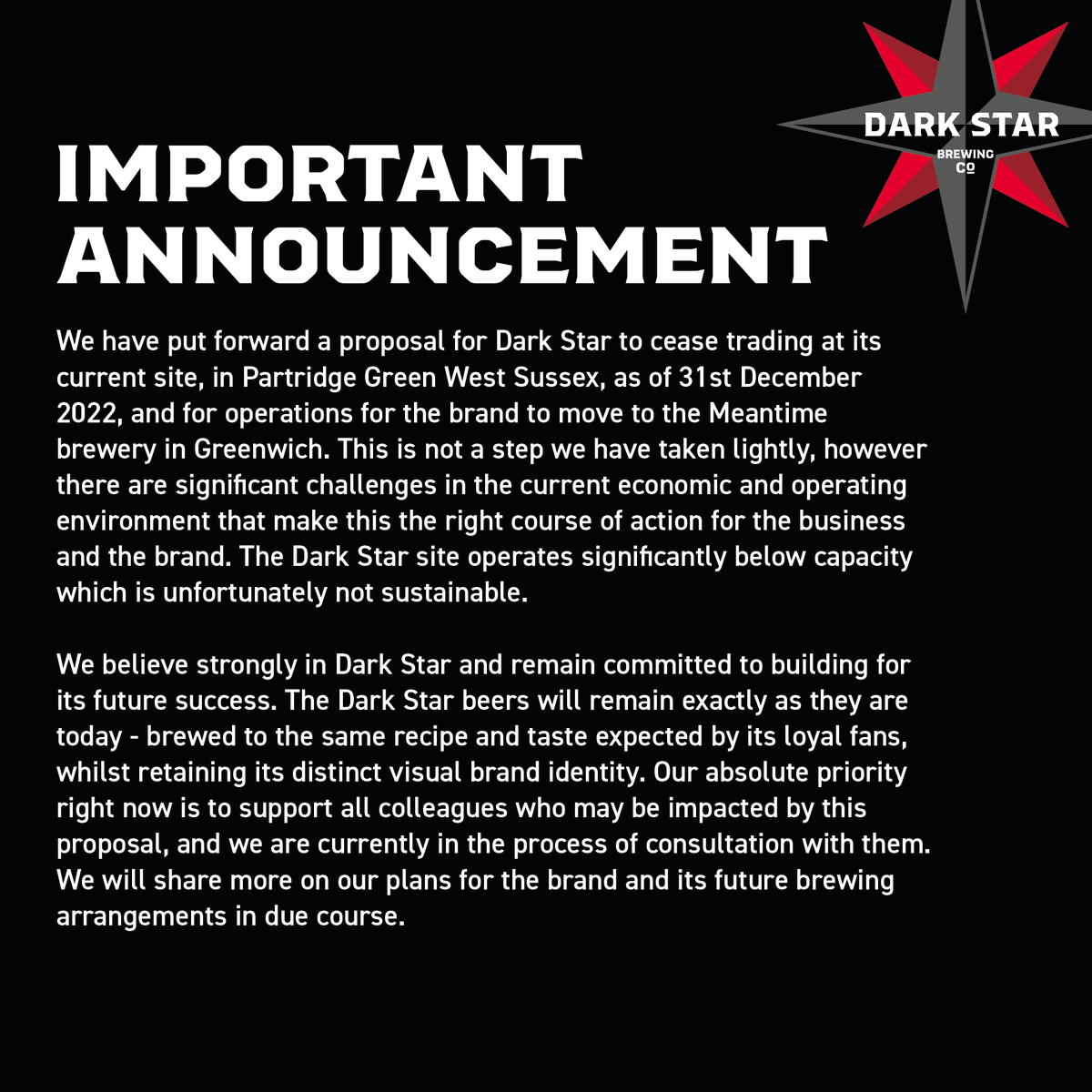 Dark Star Brewing Co tweet media