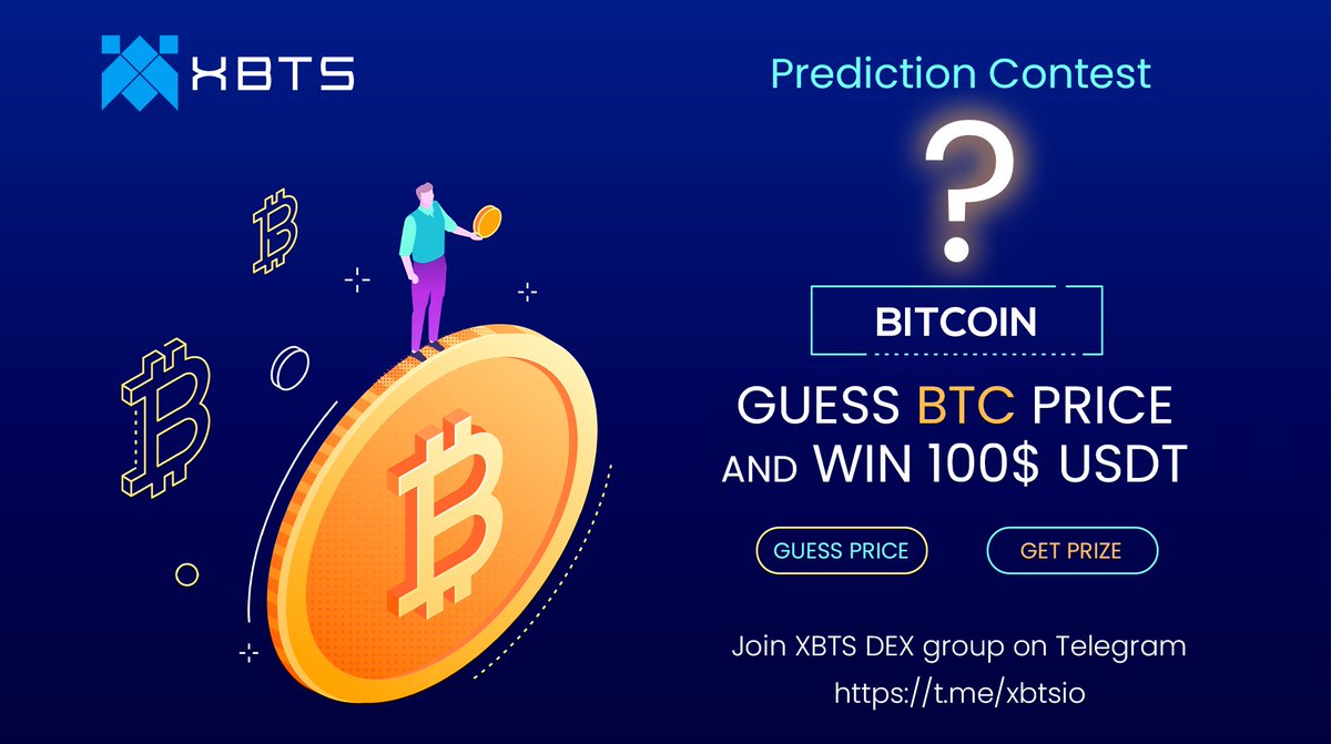 BTC Price Guess #Competition🤑  

❔Guess the #bitcoin price on 25 Dec 2022, 01:00 am (GMT), and Win 100 USDT💰🧧

Rules:
- Join XBTS TG t.me/xbtsio
- Guess #BTC  price! One guess per person
💰Winner will be announced on 25 Dec 2022

Good luck! 🍀
#xbtsdex #bitshares