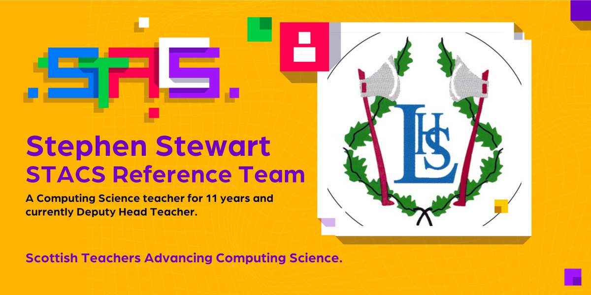 Scottish Teachers Advancing Computing Science (@stacshq) on Twitter photo Meet the fantastic Stephen Stewart from Lochaber High <a href="/LochaberHigh/">Lochaber High School</a>. CS teacher for 11 years, DHT & founder of Smart School & CS slack group.
Stephen is extremley talented and drives change. We are thrilled to have him as part of our team.
Sign up stacs.scot Meet the fantastic Stephen Stewart from Lochaber High <a href="/LochaberHigh/">Lochaber High School</a>. CS teacher for 11 years, DHT & founder of Smart School & CS slack group.
Stephen is extremley talented and drives change. We are thrilled to have him as part of our team.
Sign up stacs.scot