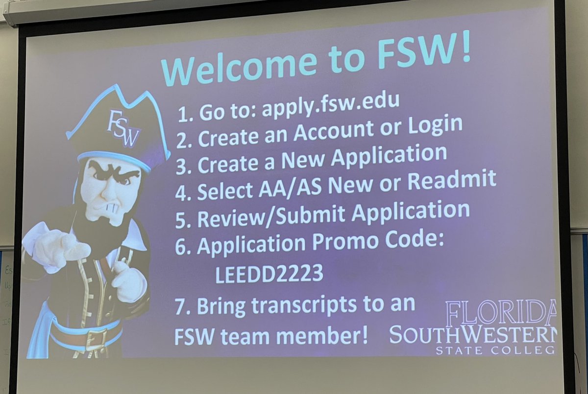 SouthFMHS's tweet image. @FSWCollege INSTANT DECISION DAY!! Wonderful day ahead seeing students create future plans for their next chapter! #applicationfeeswaved #assistancewithFAFSA #applicationacceptance @LeeSchools