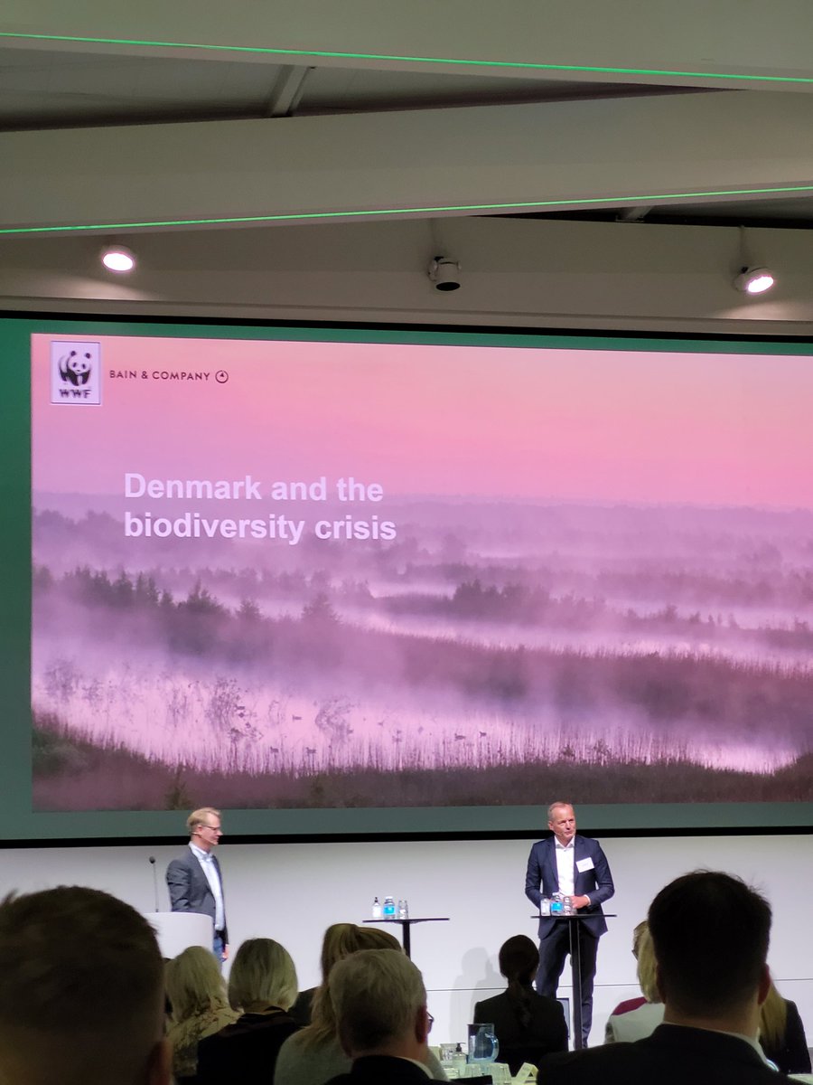 Biodiversitet og virksomheder. <a href="/WWFdk/">Verdensnaturfonden</a>   <a href="/DanskIndustri/">DI - Dansk Industri</a> @BainAlerts konference om behovet for at se biodiversitet som forudsætning for at lave forretning. Not nice to. Need to.