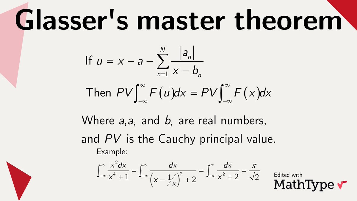 Mathtype on twitter glasser s master theorem is an important result