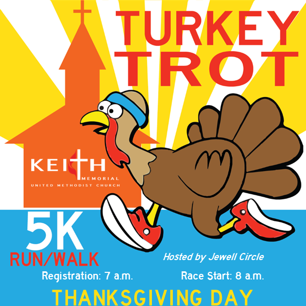 KeithUMC's tweet image. RUN to reserve your spot for the annual Turkey Trot 5k Run/Walk by registering at keithumc.org/turkey-trot-5k.
🦃$25 per person or $75 per family
🦃Last day to preregister: Noon, Monday, November 21, 2021