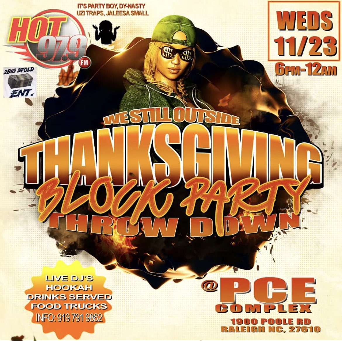 We’re Bringing the BIGGEST Block Party To The City on Thanksgiving Eve! Don’t miss it! 🔥