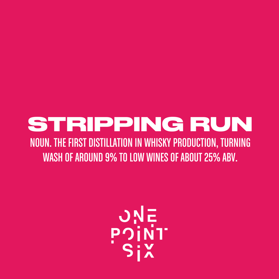 onepointsix__'s tweet photo. The first distillation is called the stripping run because we literally strip as much of the alcohol out of the wash as possible. It takes our 9% wash to 20-25% ABV and is a hot, fast distillation. The product of this distillation is "low wines". https://t.co/kUIBnuAzpx