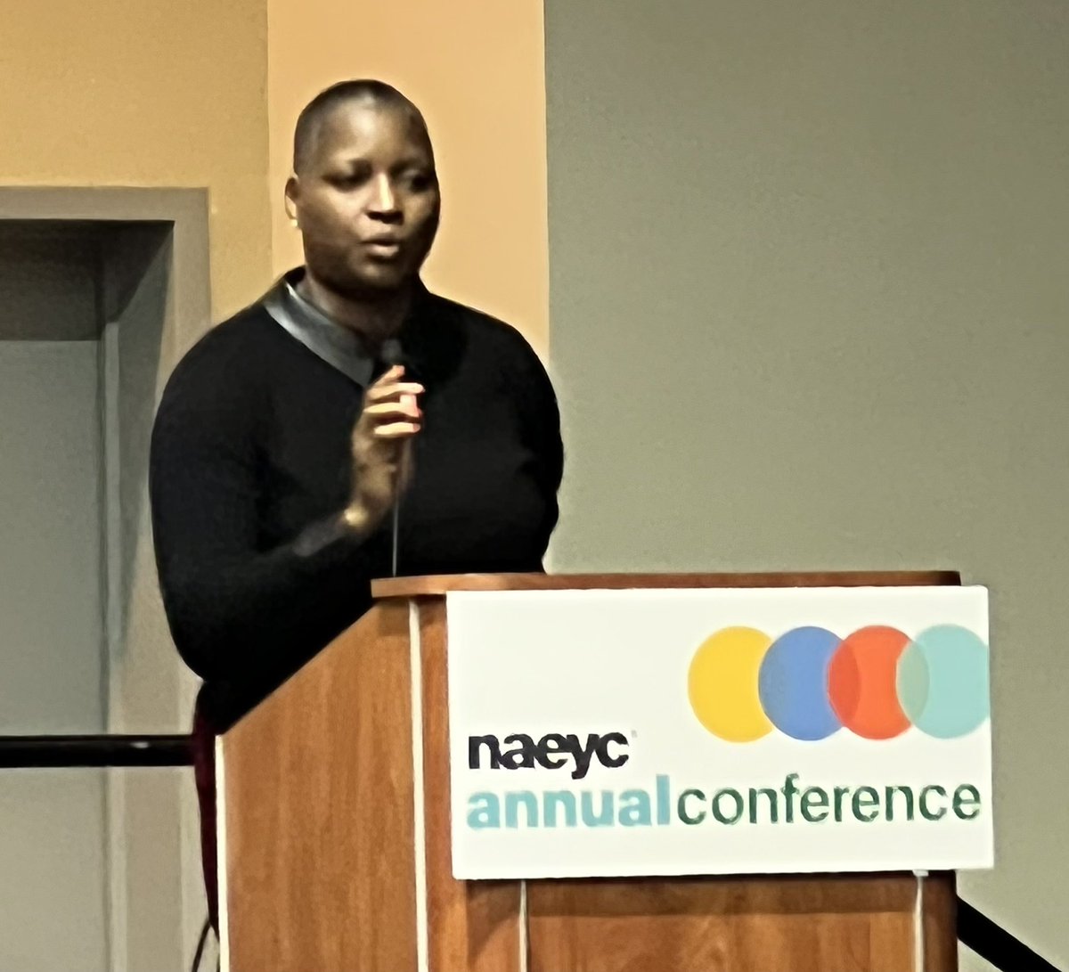 SusanGalePerry's tweet photo. So much love and respect for this woman @mcoxmitchell and shout out to @BainumFdn for helping to “Make the Ideal Real” and step into the future of early care and education! #childcare @NAEYC https://t.co/abLarKn5vX