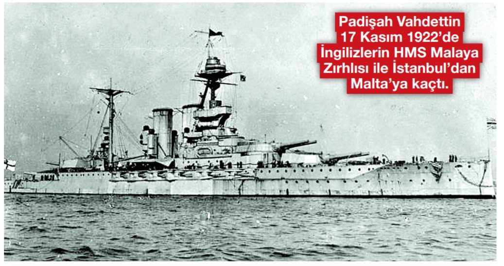 Vahdettin, 100 yıl önce bugün kaçtı.

“İstanbul İşgal Orduları Komutanı General Harington Cenaplarına. İstanbul'da hayatımı tehlikede gördüğümden,İngiltere devletine sığınır ve bir an önce İstanbul'dan başka bir yere götürülmemi talep ederim efendim."
 sozcu.com.tr/2019/yazarlar/…