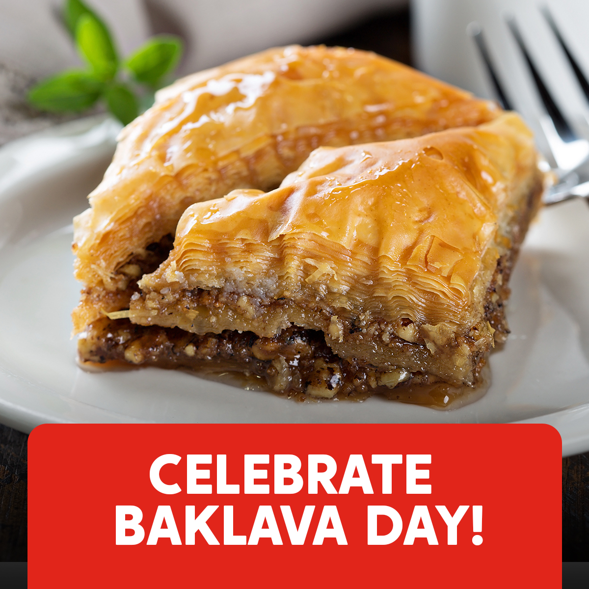 Do something sweet this Baklava Day—offer up our flaky, rich, and layered Baklava. It’s the perfect end to a meal…or a great snack when the craving hits.