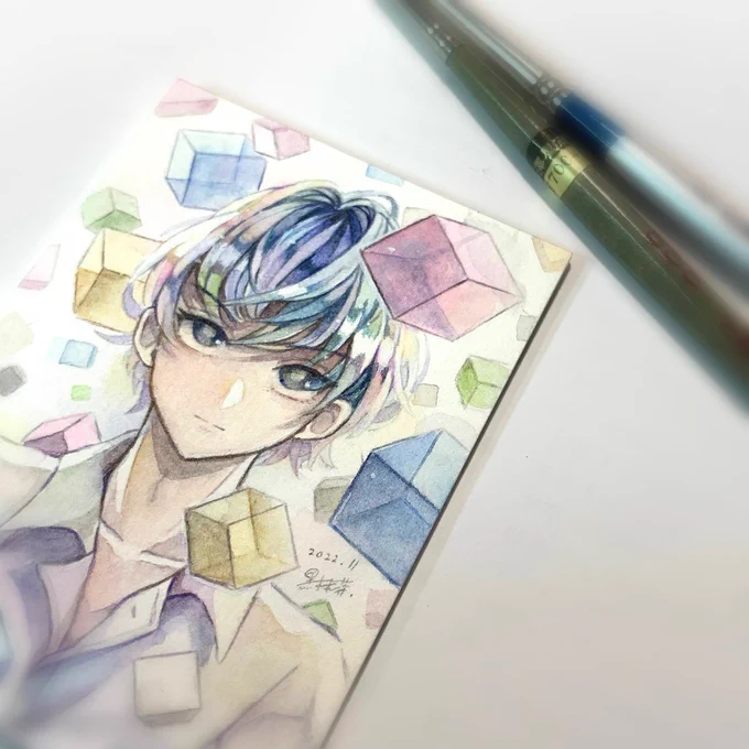 できましてよあともう一枚描きますわよ#ATCつくりました#ガチ制作会 