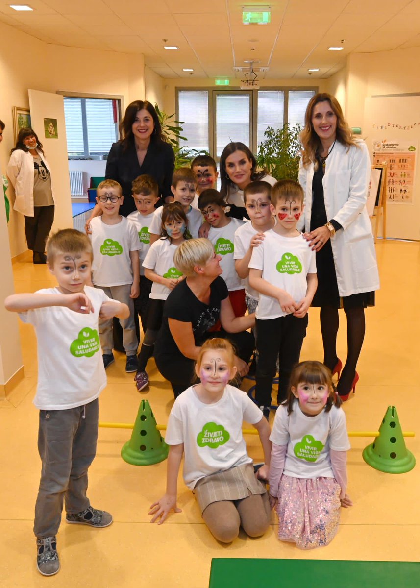 DrSanja_MM's tweet photo. Her Majesty Queen Letizia and I visited the SUVAG Polyclinic, a unique and world renowned Croatian health institution that also engages in education and social care for hearing and/or speech impaired children. https://t.co/QrgQflOJCi
