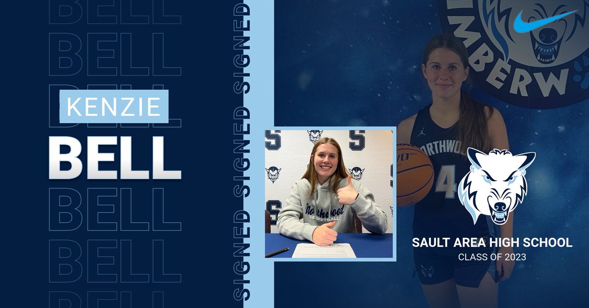 NorthwoodWBB's tweet photo. WELCOME! To our next Class of 2023 signee, Mackenzie Bell! Kenzie is a guard from Sault Ste. Marie!💙🐺 https://t.co/OdxcRF05Yz