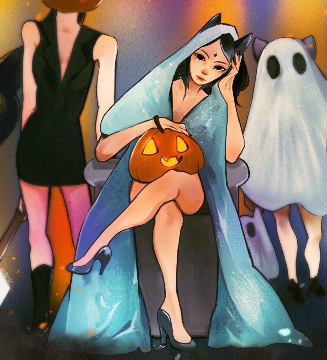 liy01q's tweet photo. #art #Halloween #ArtistOnTwitter https://t.co/AQbiSnt60G