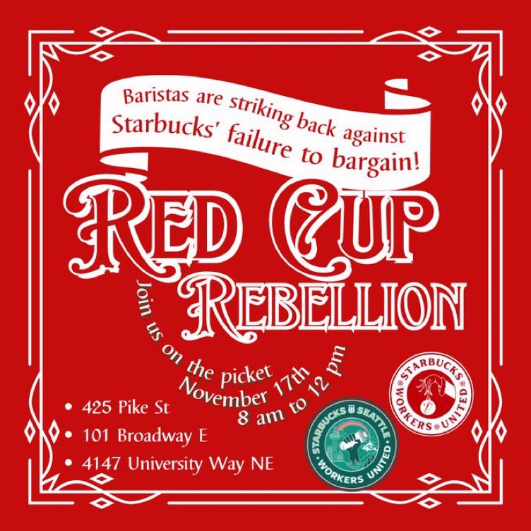 If you’re in Seattle, go HERE! 3 stores to choose from!

If you aren’t, check this map for all the stores nationwide: sbworkersunited.org/red-cup-maps