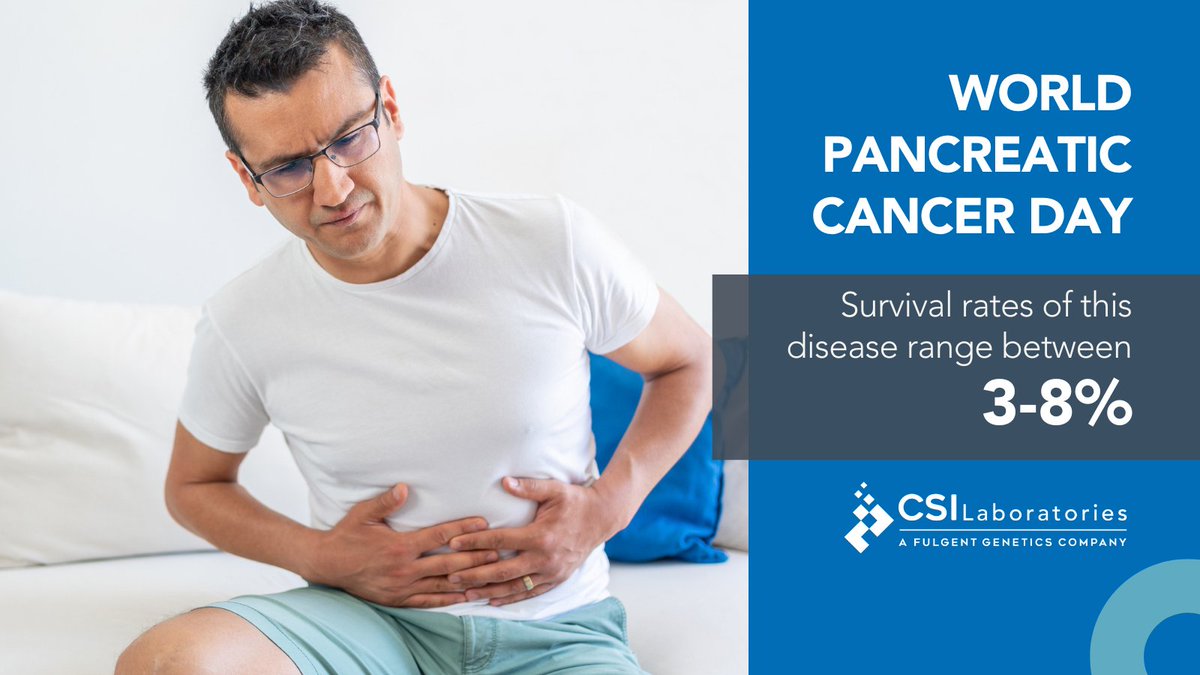 FulgentOncology's tweet image. Today is #WorldPancreaticCancerDay! CSI Laboratories is proud to stand and unite in the fight against pancreatic cancer. With survival rates of this disease ranging between 3 to 8%, there is much more research and work to be done. 

#cancerdiagnostic #CSILaboratories